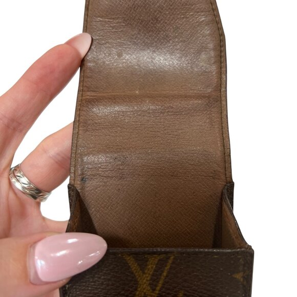 Louis Vuitton VINTAGE 1988 Brown Monogram Cigarette Case AS IS - Picture 9 of 12